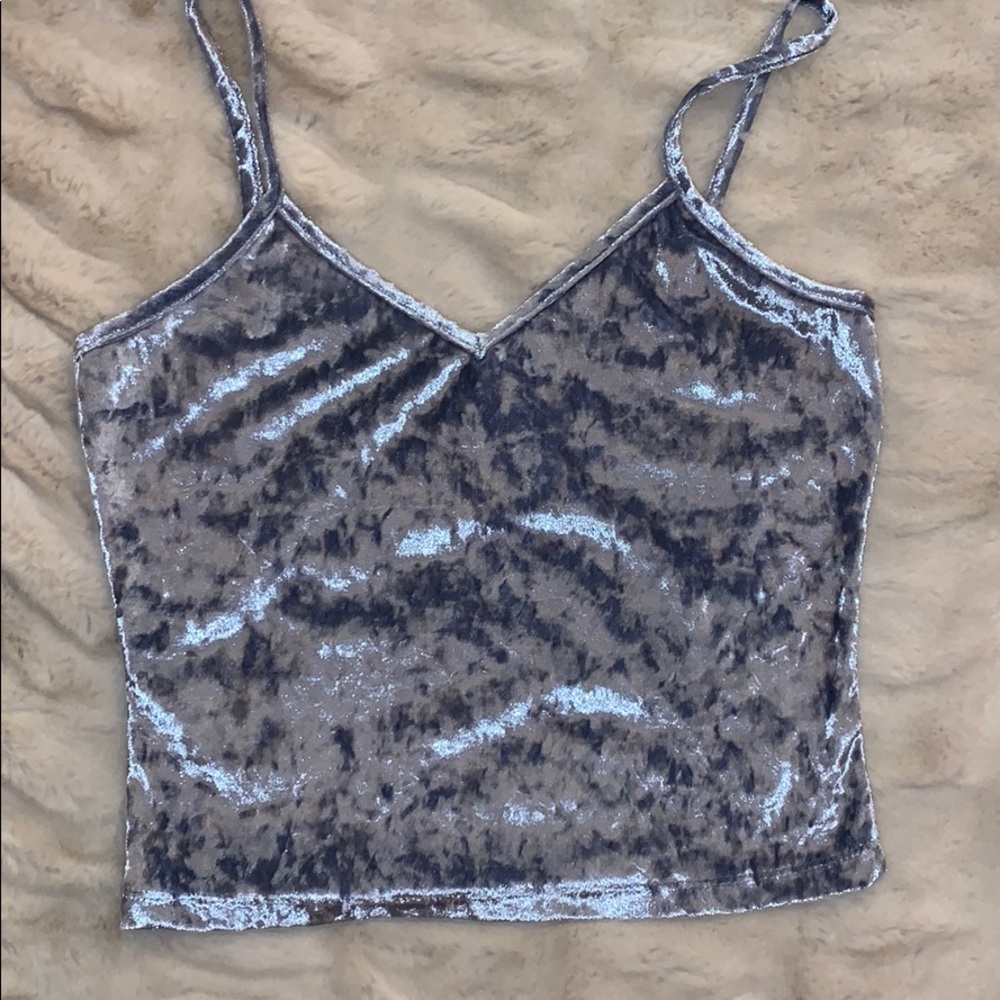 Tillys Velvet Cami Crop Top